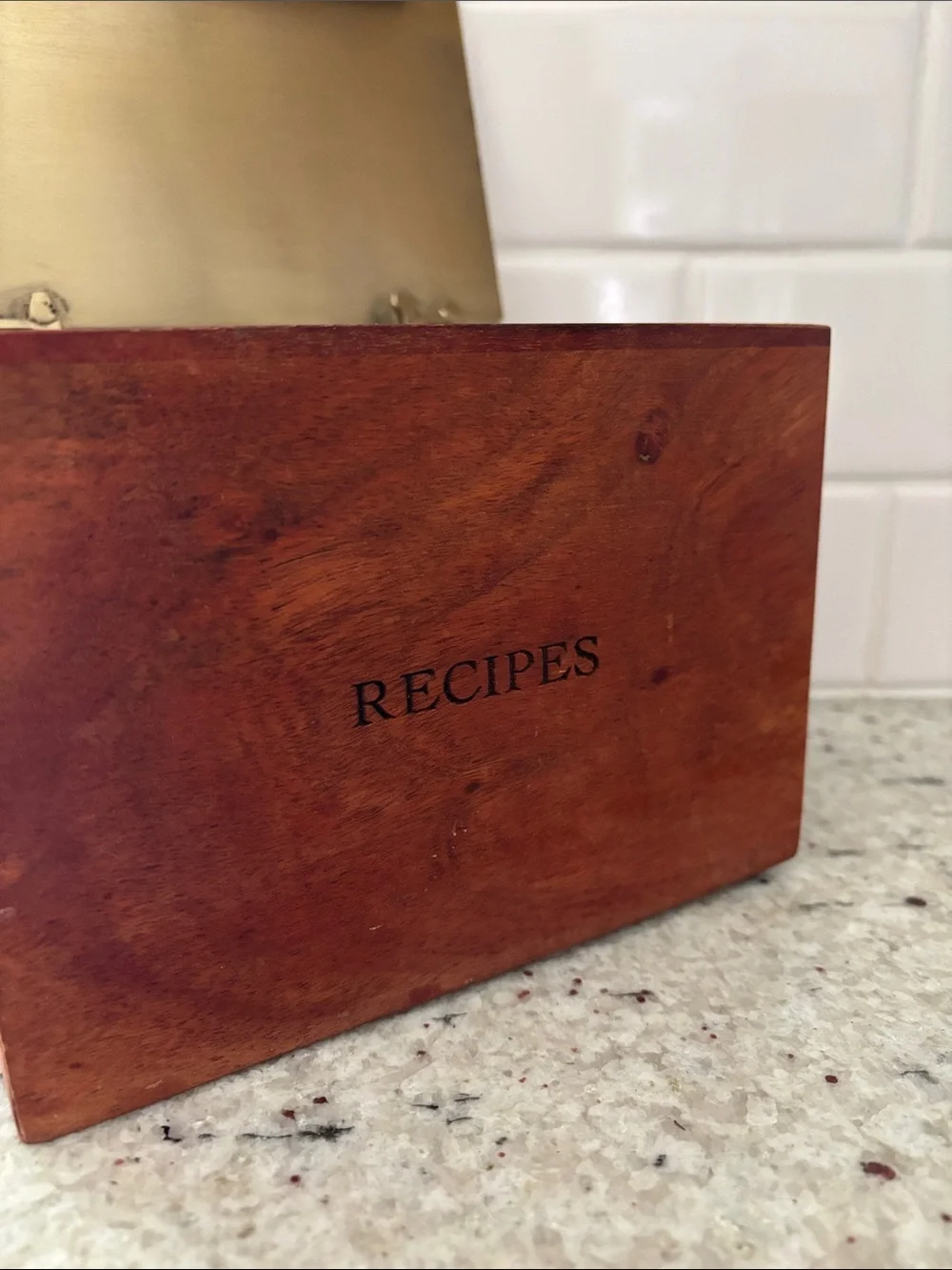 Heart & Hand with Magnolia wood recipe box